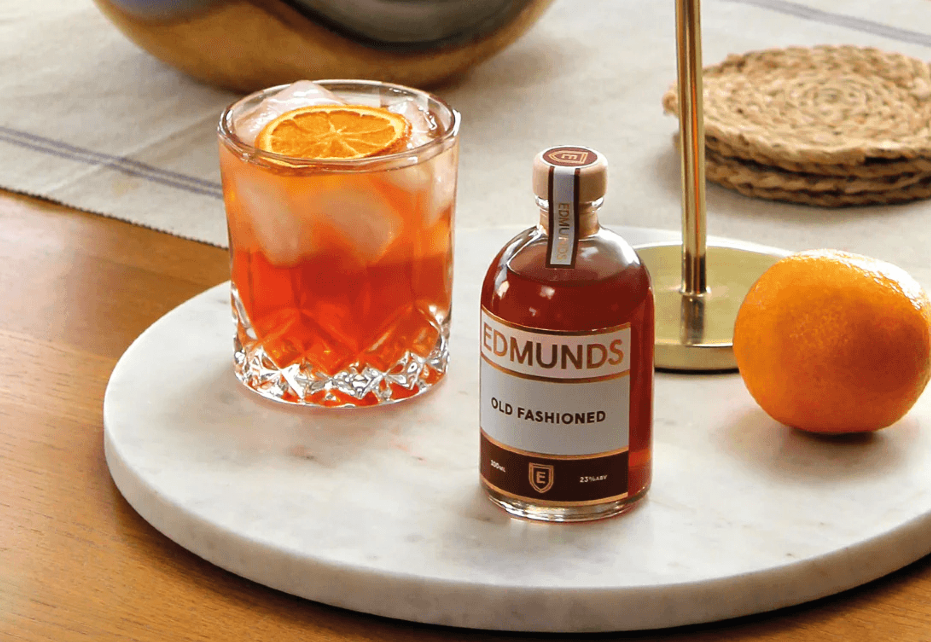 Cocktail drink and bottle