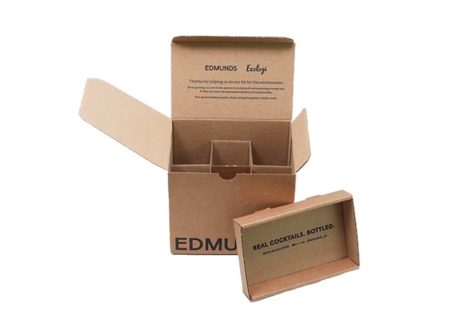 Cocktail glass bottle packaging box